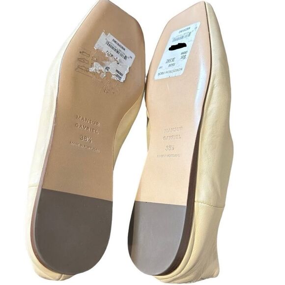 REVOLVE Mansur Gavriel Square Toe Leather Loafers - Crema - Picture 11 of 14